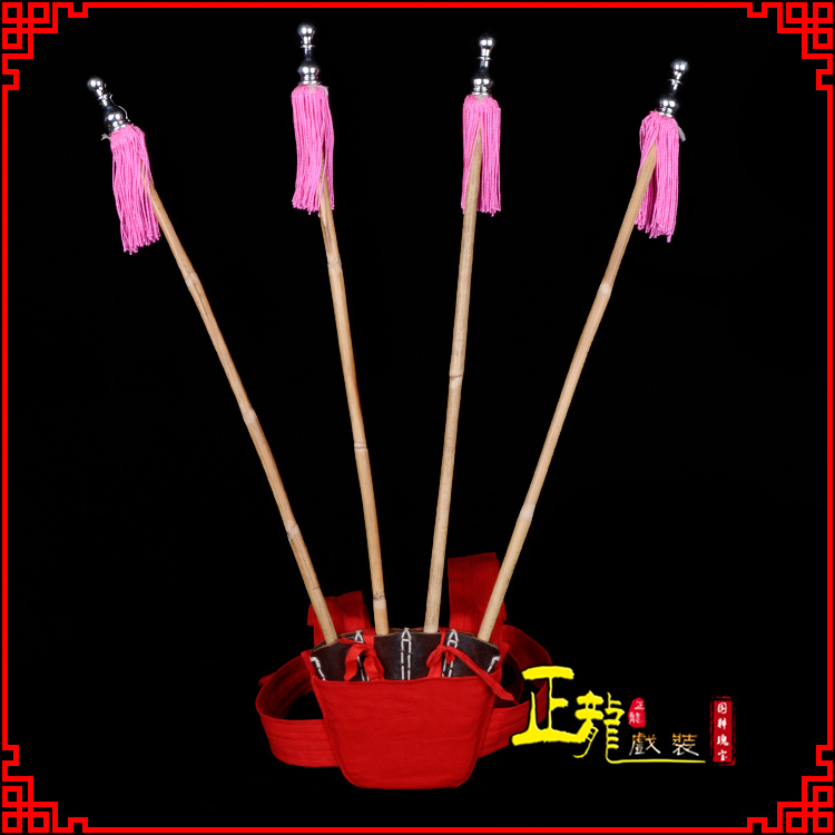 洱源戏装戏曲用品靠旗男女大靠 靠板 正宗牛皮旗杆旗架